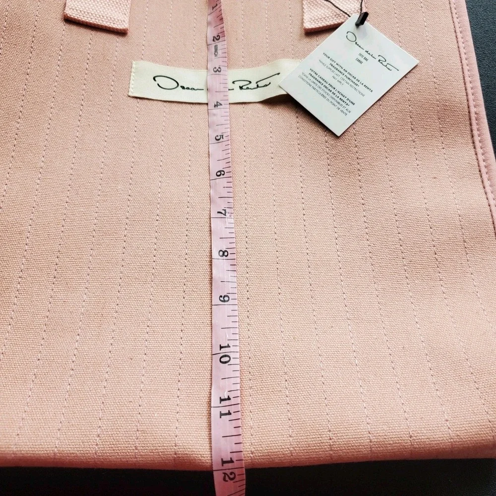 Oscar De La Renta‎ Fragrances GWP Small Tote Bag NEW Pink Recycled Canvas Blend